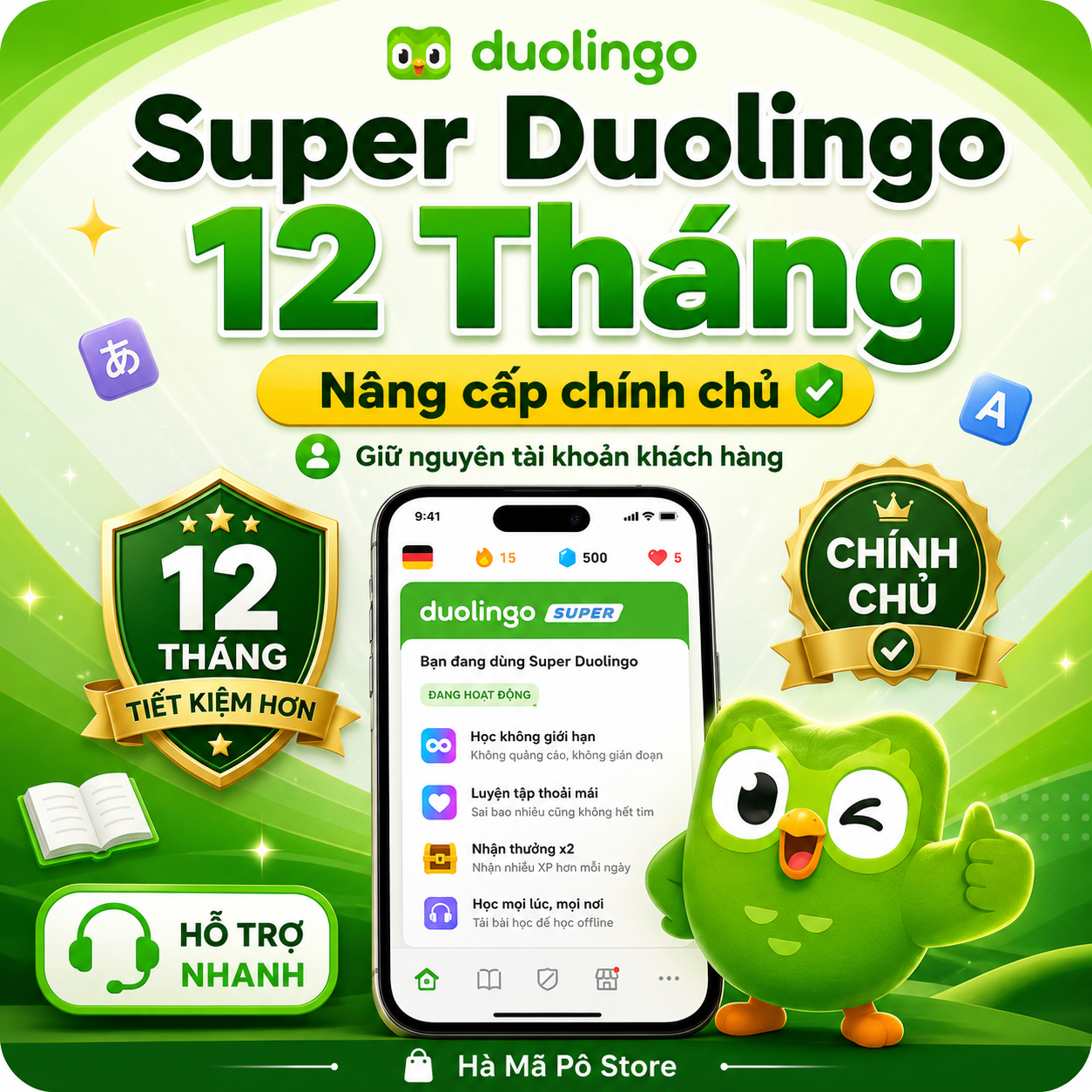 Super Duolingo 12 Tháng Super Duolingo 12 Tháng