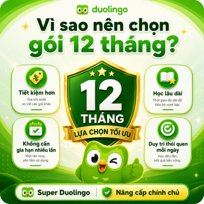 Super Duolingo 12 Tháng