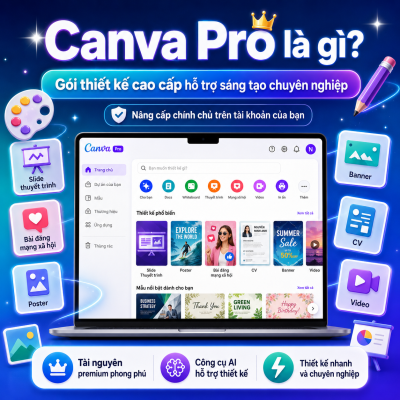 Nâng Cấp Canva Pro 12 Tháng