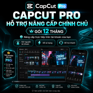 nâng cấp CapCut Pro 12 tháng