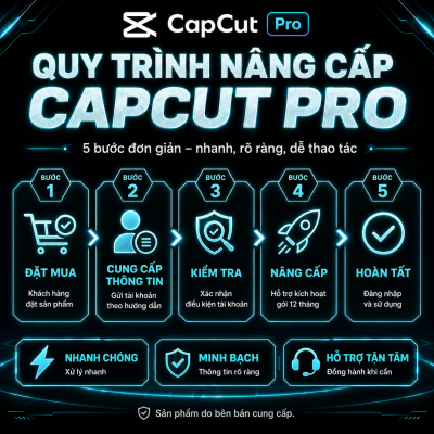 Nâng Cấp CapCut Pro 12 Tháng